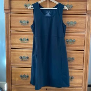 LL bean dress black sleeveless (M)